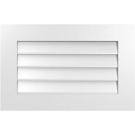 Ekena Millwork Vertical Surface Mount PVC Gable Vent: Non-Functional, w/ 3-1/2"W x 1"P Standard Frame, 28"W x 18"H GVPVE28X1801SN